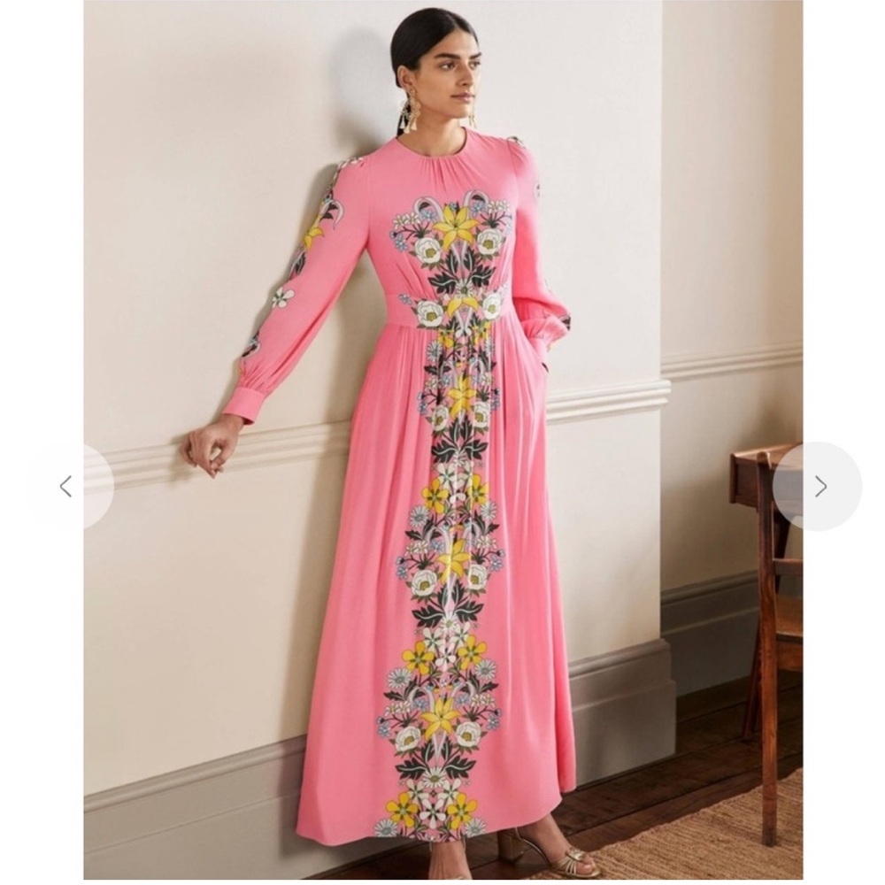 Boden Pink Floral Maxi Dress
